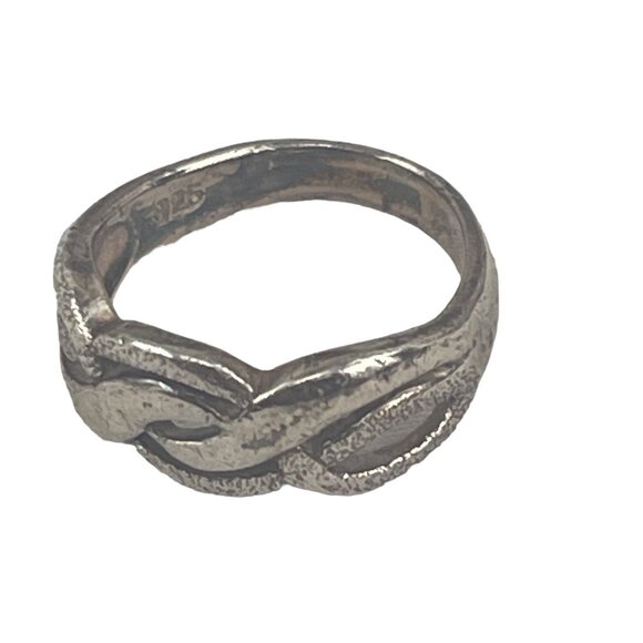 Sterling Silver Infinity Knot Band Ring Gift for Her Gift for Him - Picture 7 of 8